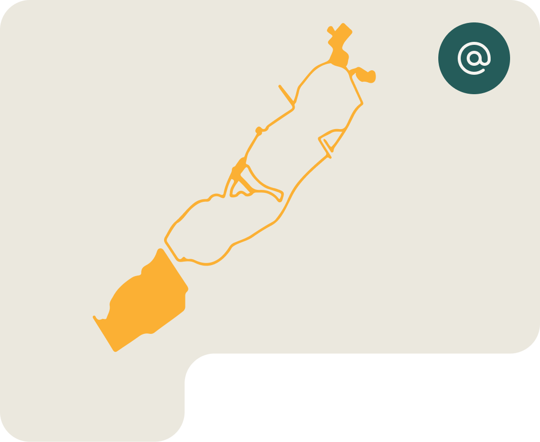 Kaart van recreatiegebied Vlietland